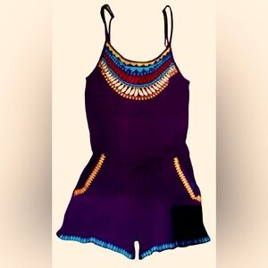 Nylon Apparel small dark blue romper.
